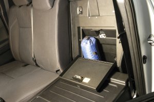 Toyota Tacoma Cubby Cover - Rear - Tuffy Products - Behind Seat Cubby Cover W/ Combo Lock - Black - `05-`22
